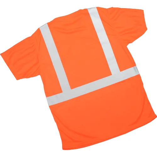 OccuNomix Standard Wicking Birdseye Class 2 T-Shirt W/ Pocket Hi-Vis Orange, S, LUX-SSETP2B-OS - Image 4