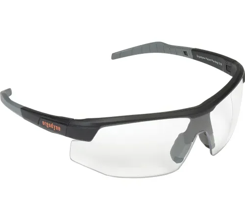 Ergodyne® Skullerz® Skoll Safety Glasses, Anti-Fog, Clear Lens, Black Frame, 59003