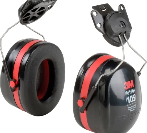 3M PELTOR Optime 105 Earmuffs H10P3E, Hard Hat Attached, NRR 18 dB