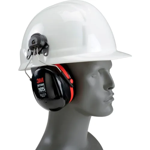 3M™ PELTOR Optime™ 105 Earmuffs H10P3E, Hard Hat Attached, NRR 18 dB - Image 4