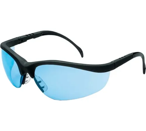 MCR Safety® Klondike® KD113 Safety Glasses KD1, MatteBlack Finish Frame, LightBlue Lens