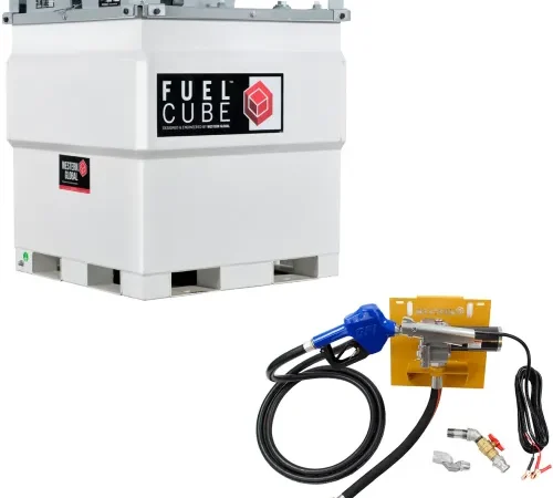Western Global 250 Gallon FuelCube Diesel Fuel Tank, 12V Pump Kit & Fuel Gauge