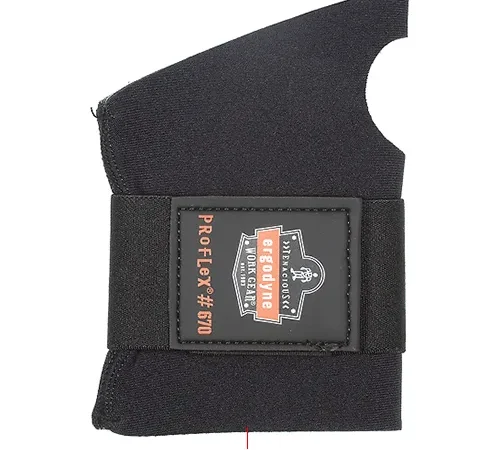 Ergodyne® ProFlex® 670 Ambidextrous Single Strap Wrist Support, Black, Large