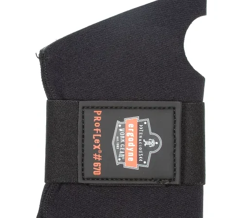 Ergodyne® ProFlex® 670 Ambidextrous Single Strap Wrist Support, Black, XL
