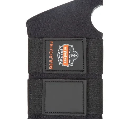 Ergodyne® ProFlex® 675 Ambidextrous Double Strap Wrist Support, Black, Large