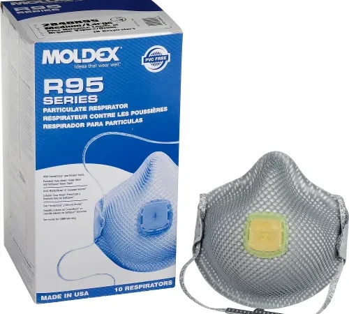 Moldex 2840R95 2840 Series R95 Particulate Respirators, HandyStrap & Ventex Valve, M/L, 10/Box