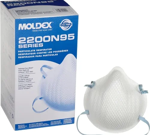 Moldex 2200 Series N95 Particulate Respirators, Medium/Large, 20 Per Box