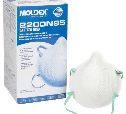 Moldex 2200 Series N95 Particulate Respirator Mask, Low Profile, 20/Box, 2207N95