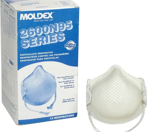 Moldex 2601N95 2600 Series N95 Particulate Respirators, HandyStrap®, S, 15/Box