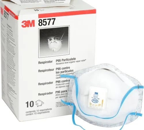 3M 8577 P95 Disposable Particulate Respirators, Box of 10