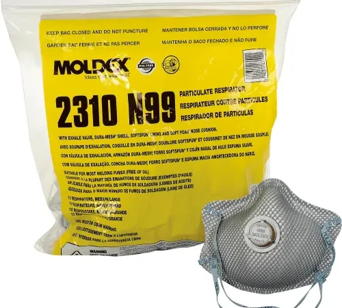 Moldex 2310 2310 N99 Premium Particulate Respirators, Exhalation Valve, M/L, 10/Bag