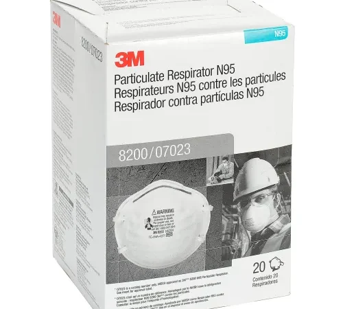 3M 8200/07023(AAD) N95 Disposable Particulate Respirator, Box of 20