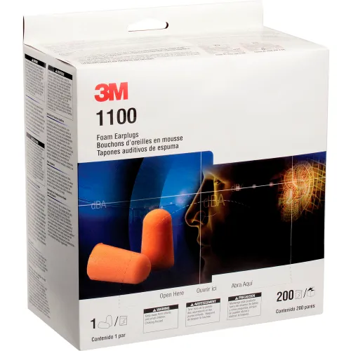 3M™ Foam Earplugs, Uncorded, 1100, 200 Pairs - Image 4