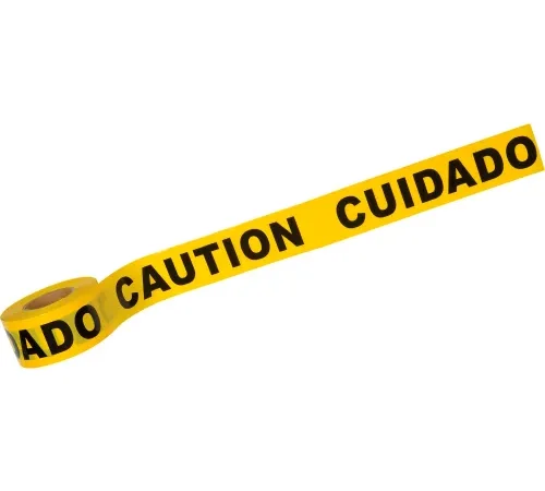 Barricade Tape, 3" x 1000', Yellow, Caution