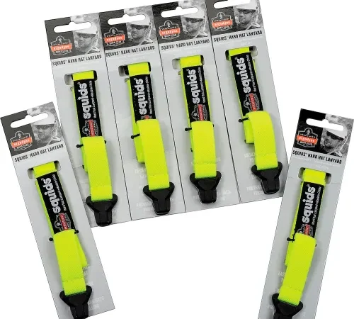 Ergodyne® Squids® 3155 Clamp Hard Hat Lanyard - Lime, 19155