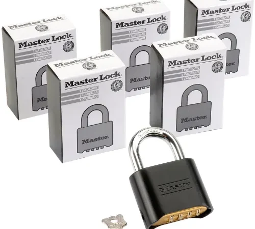 Master Lock® No. 178BLK Bottom Resettable Combination Padlocks - Pkg Qty 6