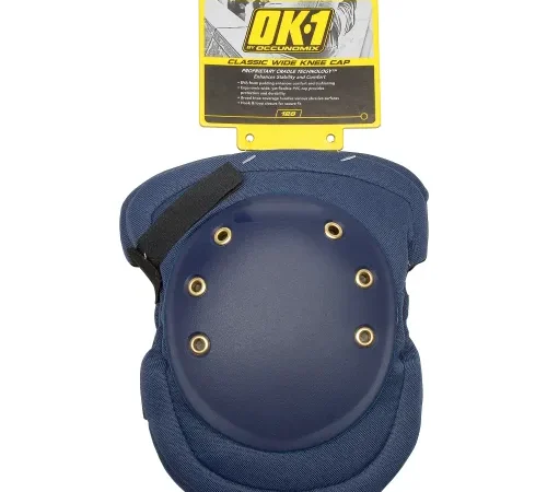 OccuNomix Classic Wide Rubber Cap Knee Pads 1-Pair, Blue