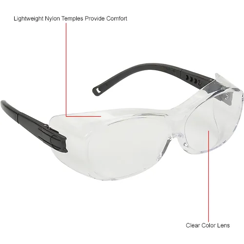 Ots® Safety Glasses Clear Anti-Fog Lens , Black Temples - Pkg Qty 12 - Image 5