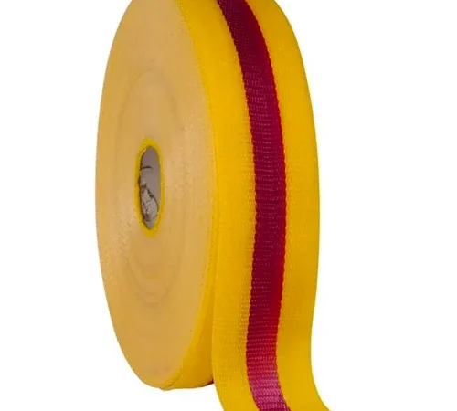 NMC Webbed Barrier Tape - Magenta/Yellow - 150'L x 2"W