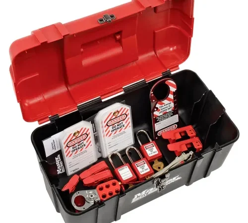 Master Lock® Personal Safety Lockout Kit, Electrical Focus, Keyed Alike, 1457E410KA