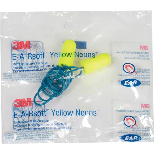 3M™ E-A-R Soft Metal Detectable Earplugs, Corded, Poly Bag, 200-Pair - Image 2