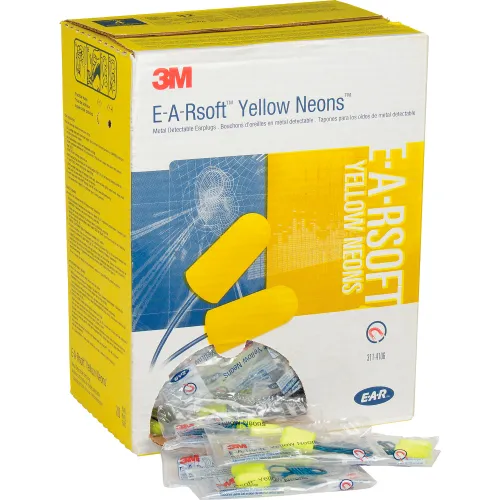 3M™ E-A-R Soft Metal Detectable Earplugs, Corded, Poly Bag, 200-Pair - Image 3