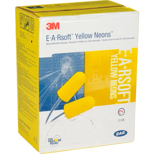 3M™ E-A-R Soft Metal Detectable Earplugs, Corded, Poly Bag, 200-Pair - Image 4