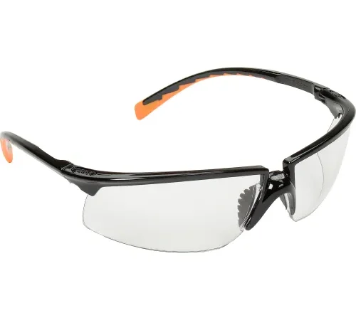 3M" Privo" Safety Glasses, Clear Lens, Black Frame