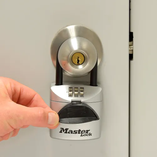 Master Lock® No. 5406D Compact Portable 3-Digit Combination Keylock Box - Holds 1-2 Keys - Image 2