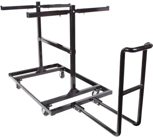 Queue " Solutions Steel Barricade Cart, 77-1/2"L x 74"W x 54-3/4"H, 30 Barricades
