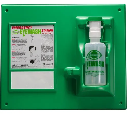 Bel-Art Emergency Eye Wash Safety Station With 1 Empty Bottle, 500ml, 16 oz.