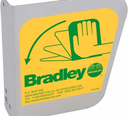 Bradley® S08-336 Eyewash Handle/Label Assembly, Stainless Steel