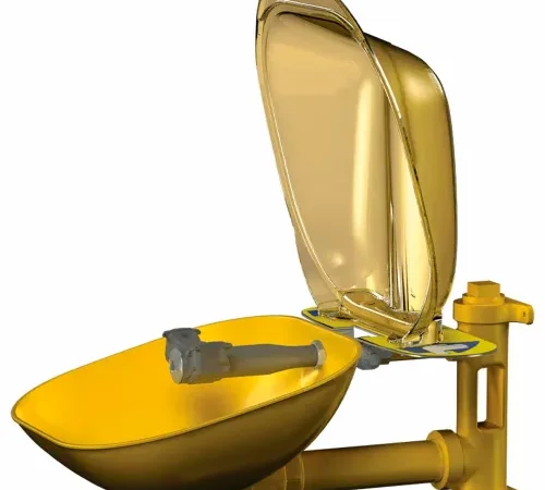 Bradley® S19224PDC Halo Eyewash, Plastic Bowl And Cover W/Tailpiece, .4 GPM