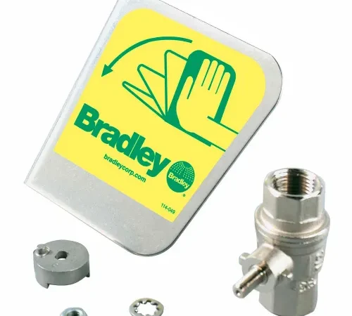Bradley® S30-070 1/2" Ball Valve/Handle Prepack, Stainless Steel Handle Kit