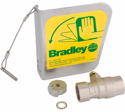 Bradley® S30-072 1/2" Ball Valve & Dust Cover Handle