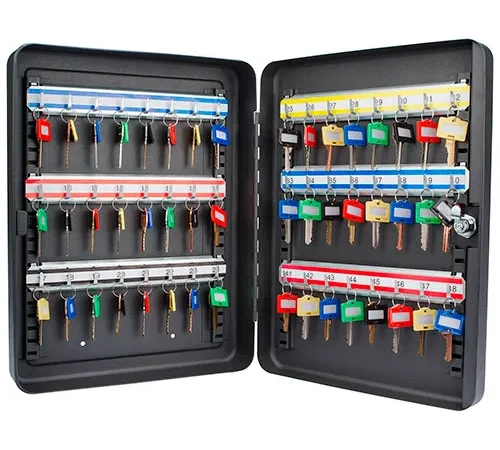 Barska Key Safe With Keyed Lock CB12484 - 48 Key Cap. 14-1/2" x 11" x 3" Black