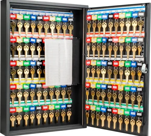 Barska CB12964 100 Keys Adjustable Key Lock Box 3"W x 14.74"L x 21.75"H, Black, Aluminum