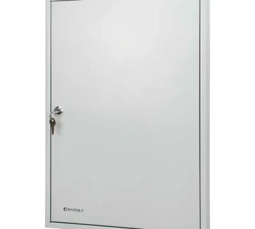 Barska CB12956 100 Keys adjustable Lock Box 6"W x 24-1/2"D x 17-1/2"H, Grey, Aluminum