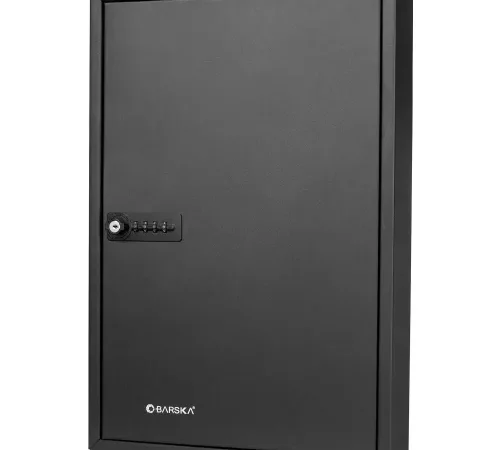 Barska® 64 Keys Combination Adjustable Key Lock Box, 3-1/10"W x 11-3/4"D x 17-3/4"H - Black