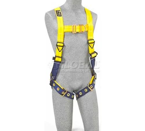 DBI-Sala" Vest Style Harness 1107803, Front & Back D-Ring, Tongue Buckle Legs, XL