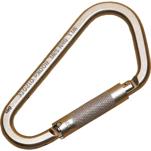 3M™ DBI-SALA® 2000300 Saflok® Steel Carabiner, Fixed, 310 Cap Lbs, 2" Gate Opening
