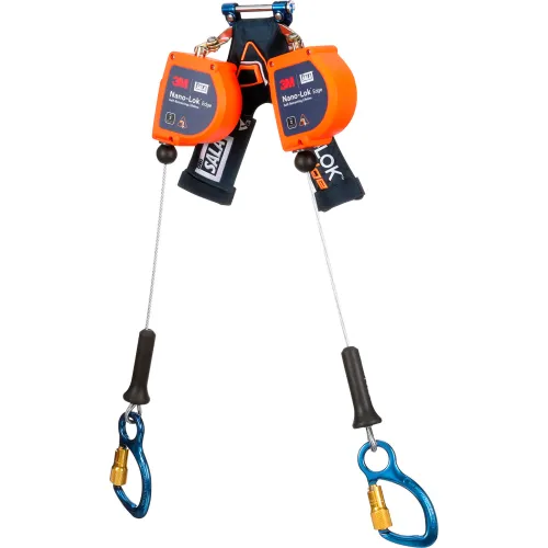 3M" DBI-SALA Nano-Lok Edge Twin-Leg Personal Self Retracting Lifeline, Aluminum Carabiner, 8'L - Image 4