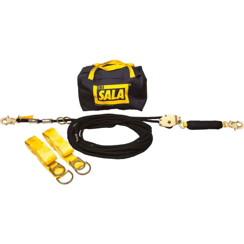 3M" DBI-SALA® 7600503 Sayfline Synthetic Horizontal Lifeline System, 30'L, 310 Cap Lbs