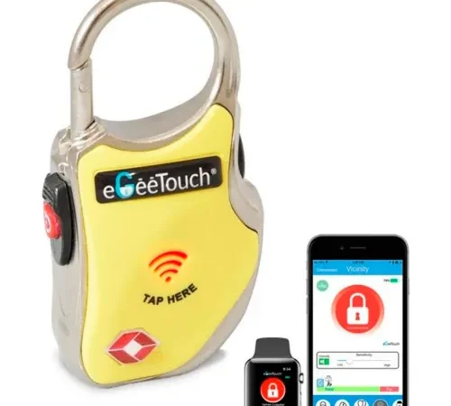 eGeeTouch® 3rd Generation Smart TSA Travel Padlock, Yellow