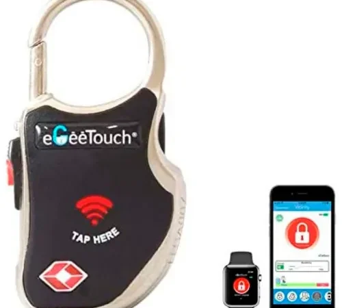 eGeeTouch® 3rd Generation Smart TSA Travel Padlock, Black
