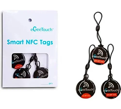eGeeTouch® Smart NFC Fobs, Black, Pack of 3