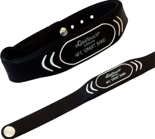 eGeeTouch® Smart NFC Wristbands, Black, Pack of 2