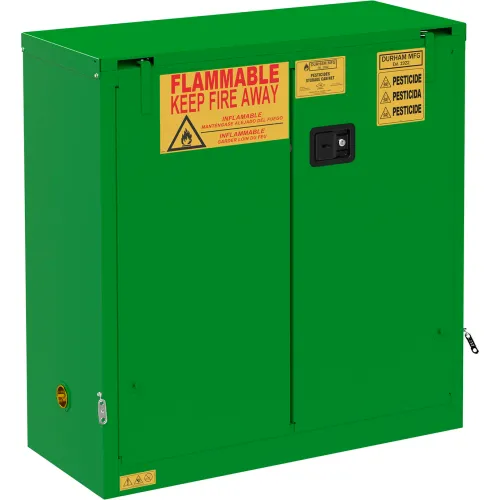 Durham Mfg. Pesticide Storage Cabinet, Self Close, 30 Gallon Cap., 43-5/16"W x 18-3/16"D x 45-3/8"H - Image 2