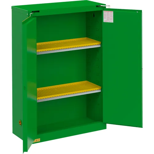 Durham Mfg. Pesticide Storage Cabinet, Self Close, 45 Gallon Cap., 43-5/16"W x 18-1/2"D x 66-3/8"H