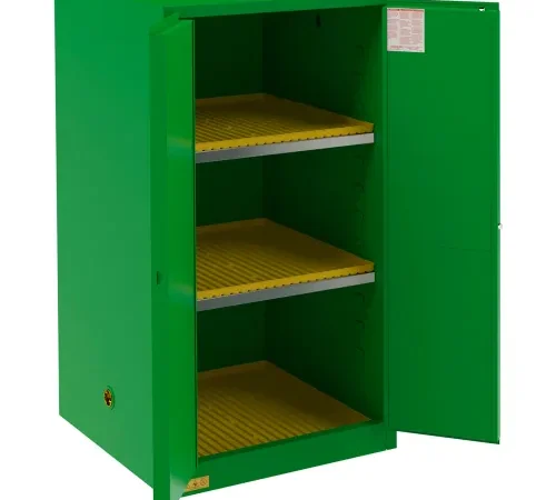 Durham Mfg. Pesticide Storage Cabinet, Manual Close, 60 Gal. Cap., 34-3/16"W x 34-3/16"D x 65-1/8"H